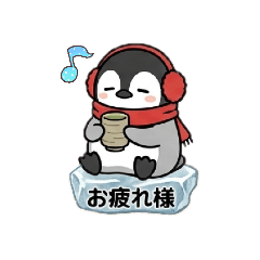 Scarf and earmuff penguin stickers