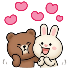 Cute Teddy and Bunny sticker 37