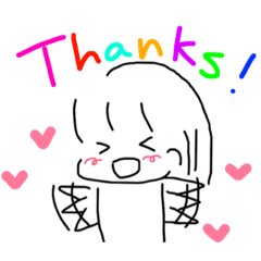 Stickers of a Cheerful & Cute Girl