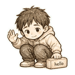安靜素描男孩