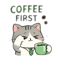 Coffee Cat at Work
