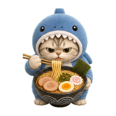 Grumpy Shark Cat Mood No Text 2