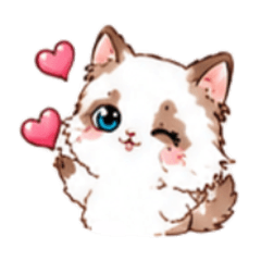 夜场女孩布偶猫贴纸
