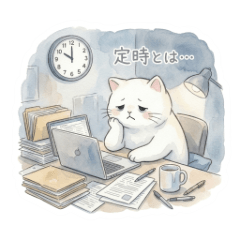 Working Hard Cat