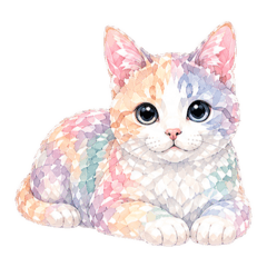 Crystal Pastel  Calico Cat 2