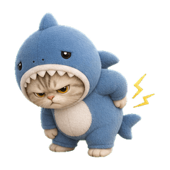 Grumpy Shark Cat Mood 2