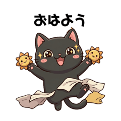 a cute  black cat HANA 2