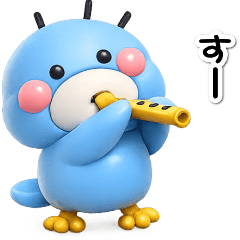 Small shoebill36(3D)summer festival