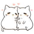もちっと白ねこの仲良し＆らぶらぶ！