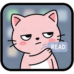 Pink Cat Perfunctory Reply Stickers