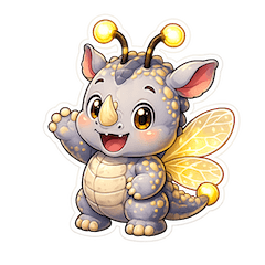 Glowbie the Tiny Rhino