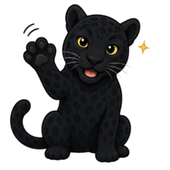 Polite Black Panther Stickers