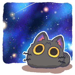 Fluffy cat sticker set 40pcs 2