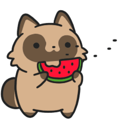 Moving Tanuki Sticker3