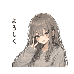 Cute Downer Girl Stickers