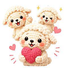 Amigurumi cute sheep Stickers