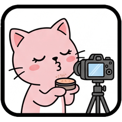Pink Cat Streamer Fun Stickers