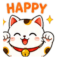 Lucky Maneki Neko Daily Stickers