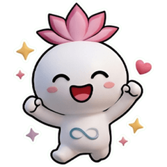 Infinity lotus Mascot Sticker - Pack 1