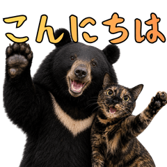 小花達與台灣動物貓貼圖(日文)