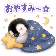 A laid-back baby penguin