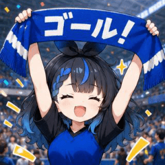 Soccer Girl Match Cheering Stickers 6