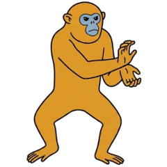 Funny Golden Snub-Nosed Monkey Stickers