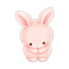 Mini the Fluffy Bunny Sticker