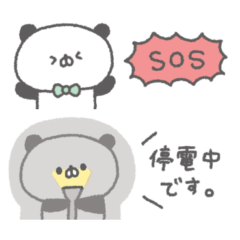 cute ribbon panda sticker #20