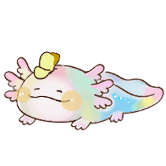 Relaxed Axolotl Stickers