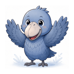 Hashi Round Shoebill Business Stickers