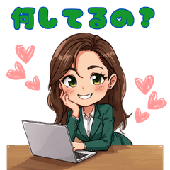 cute career woman stickers