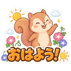 Summer Chappy the Squirrel Stickers