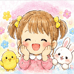 Crayon Little Girl