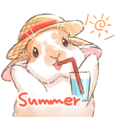 summer rabbits stamp2