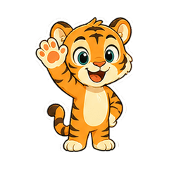 Brave Tiny Tiger Cub