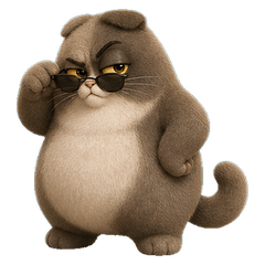 Mocha Grumpy Chubby Cat(EN)