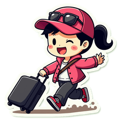 粉紅帽女孩旅遊篇 40 張