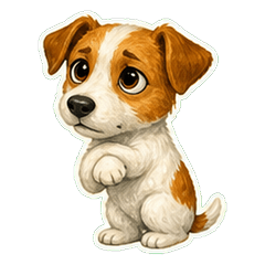 傑克羅素犬油畫風1A