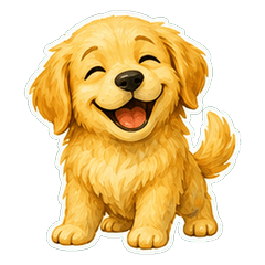 黃金獵犬油畫風1A