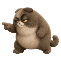 Mocha Grumpy Chubby Cat