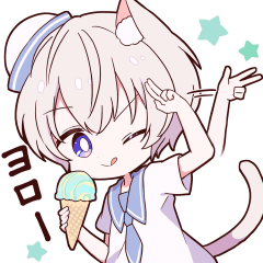 【夏】ちびねこ男子スタンプ