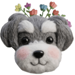 assorted puffy 3d schnauzer