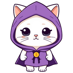 White Cat Keigo Polite Stickers1