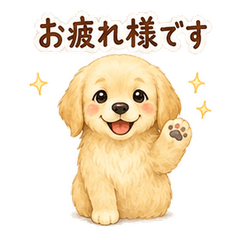 Golden Retriever Business Keigo Stickers