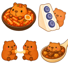 Capybara Foodies Sticker Pack 2