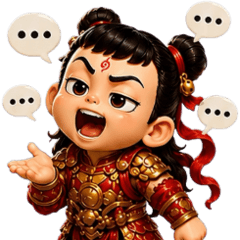 Nezha Taiwanese Slang Big Stickers