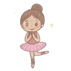 A graceful ballerina putting up flyers