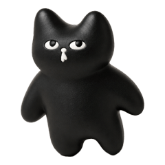 立体ゆるくろねこスタンプ