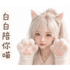 喵系日常研究所-白白喵陪你一下1